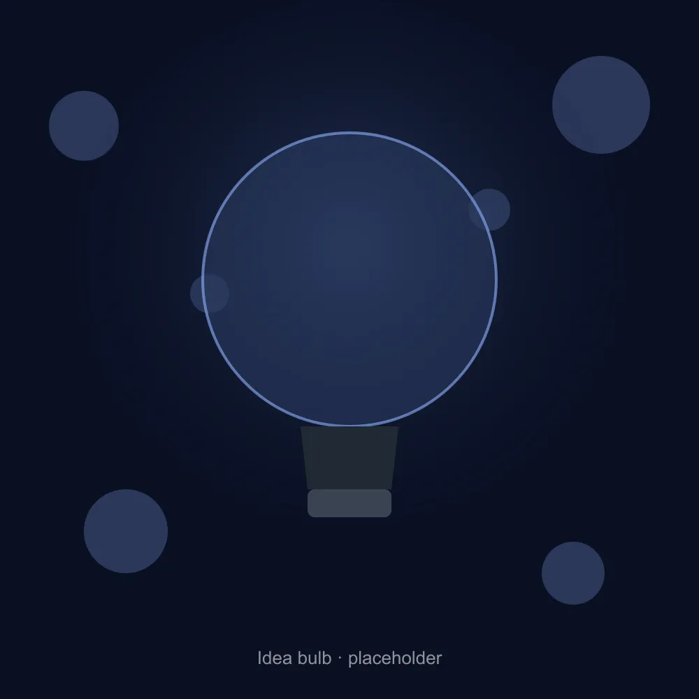 Glowing light bulb with a circuit-board filament, representing a new idea