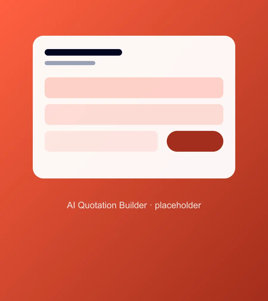 AI Quotation Builder showing a finished client quotation