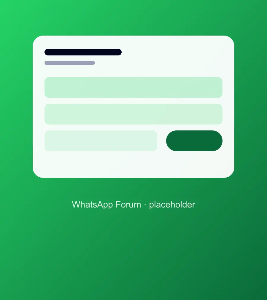 WhatsApp Forum dashboard with community topics